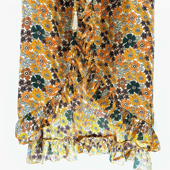 Floral Maxi Dress in Yellow and Green - Picture 7 of 9